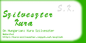 szilveszter kura business card